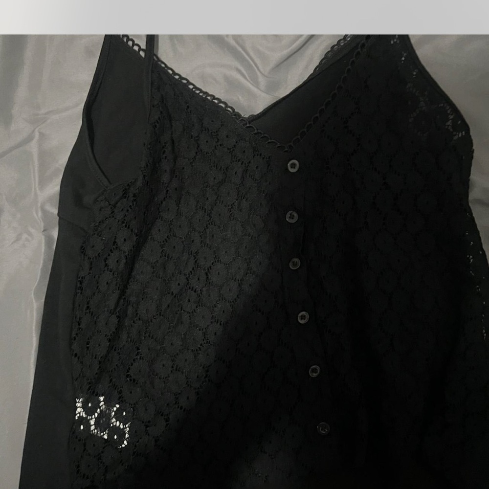 SHEIN Black Lace Sleeveless Top